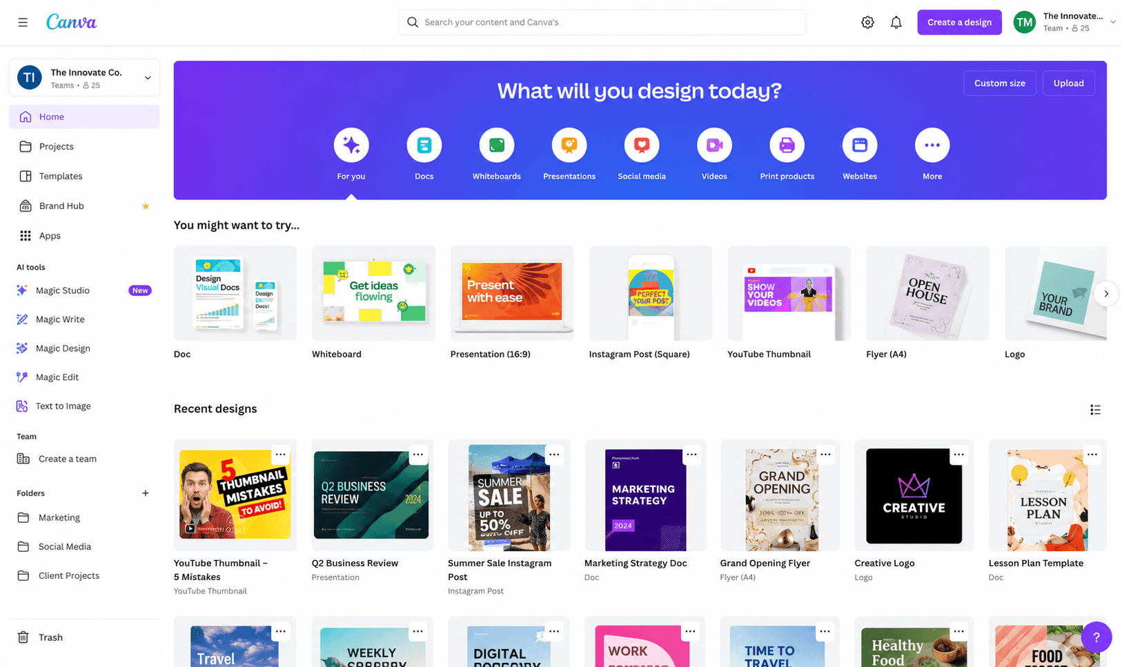 Canva application screenshot
